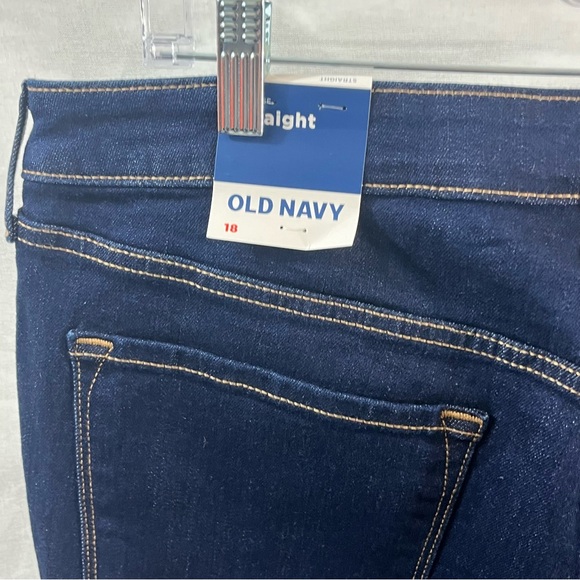 NWT Old Navy Dark Washed High Rise Straight Size 18 - Picture 5 of 6